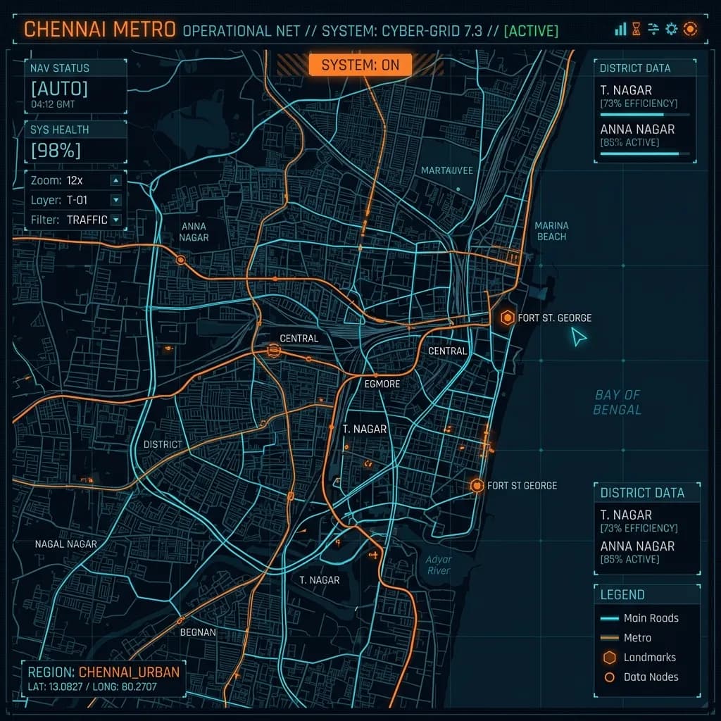 Map showing Mohammed Rayyan's location in Chennai